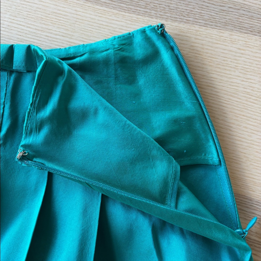 Calypso Blue/ Green Silk Skirt xs - Picture 6 of 8